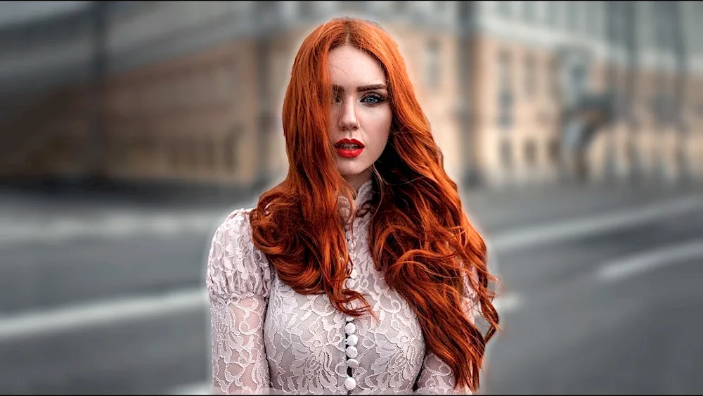 Scarlet Taylor with red hair