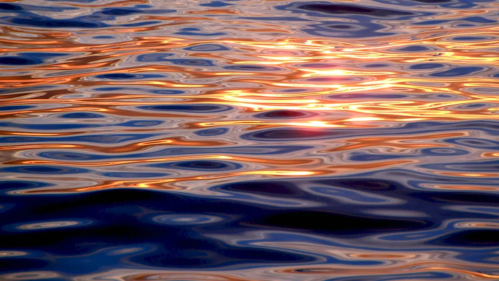 Sun glare on water