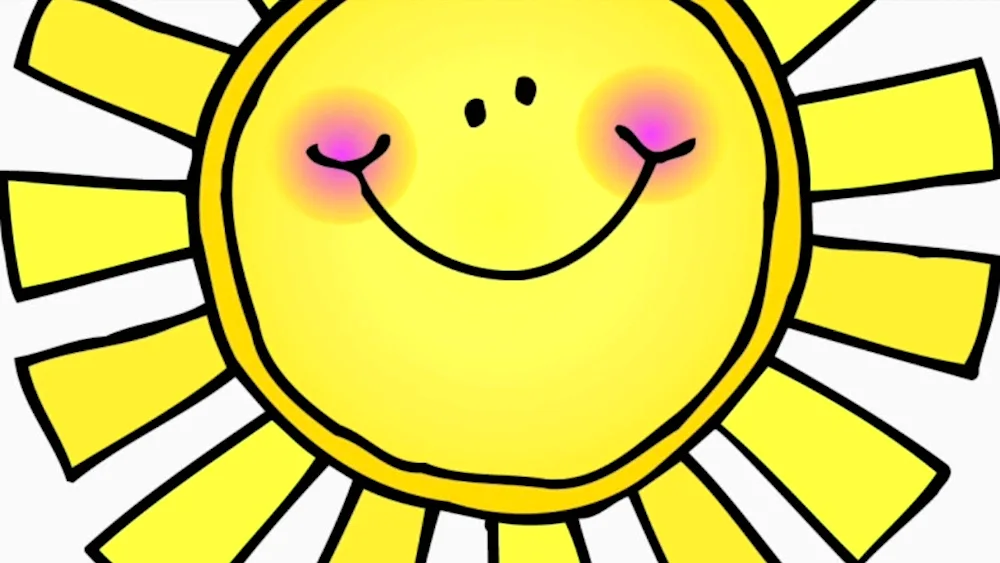Sun smiling