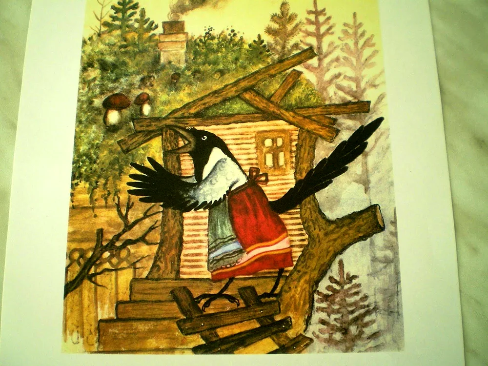 The magpie illustrations by Rachev