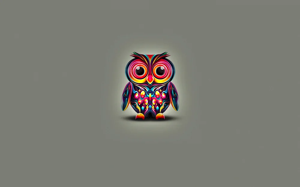 Owl backgrounds on black background