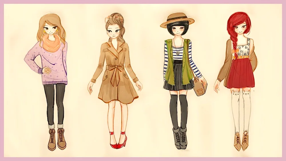 Modern clothes drawing