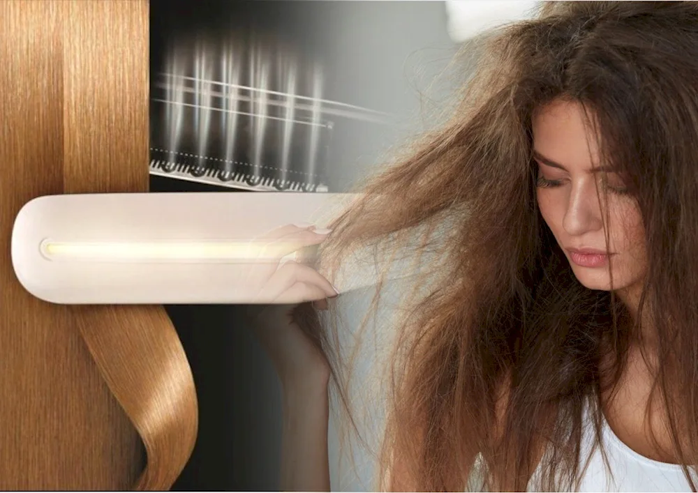 Burned hair with a flat iron