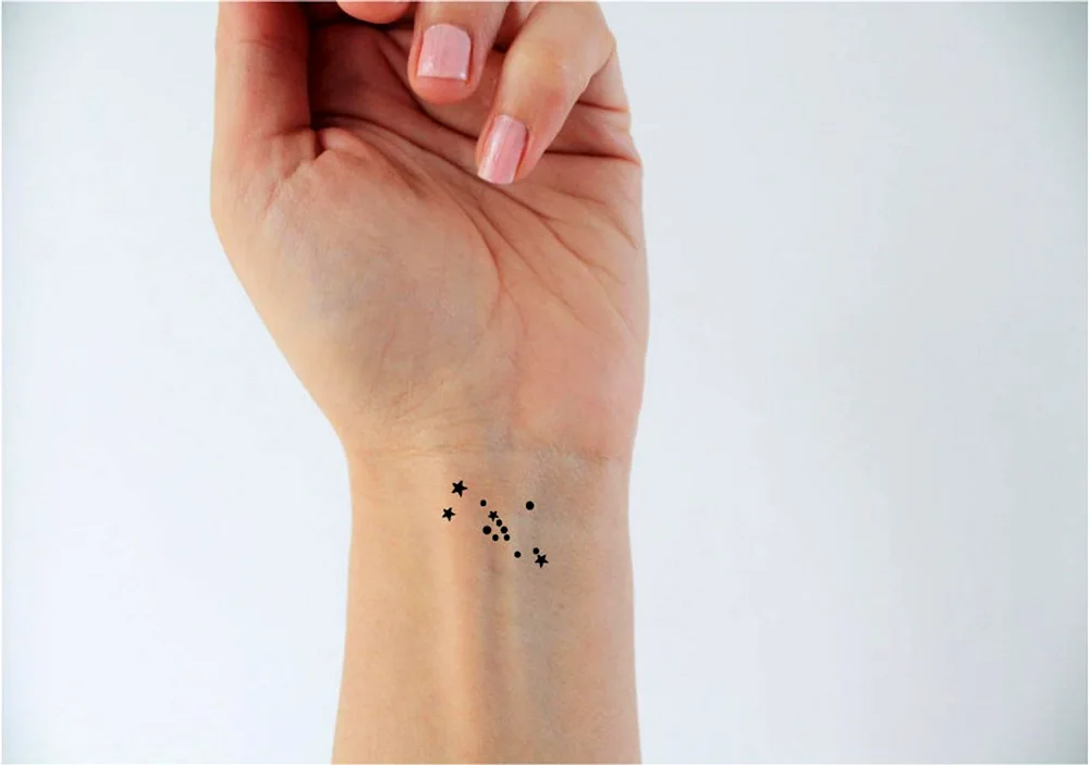The constellation of Cassiopeia tattoo