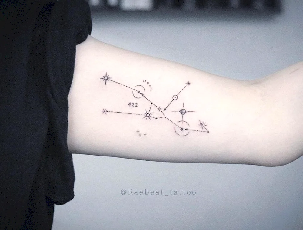 Taurus constellation tattoo