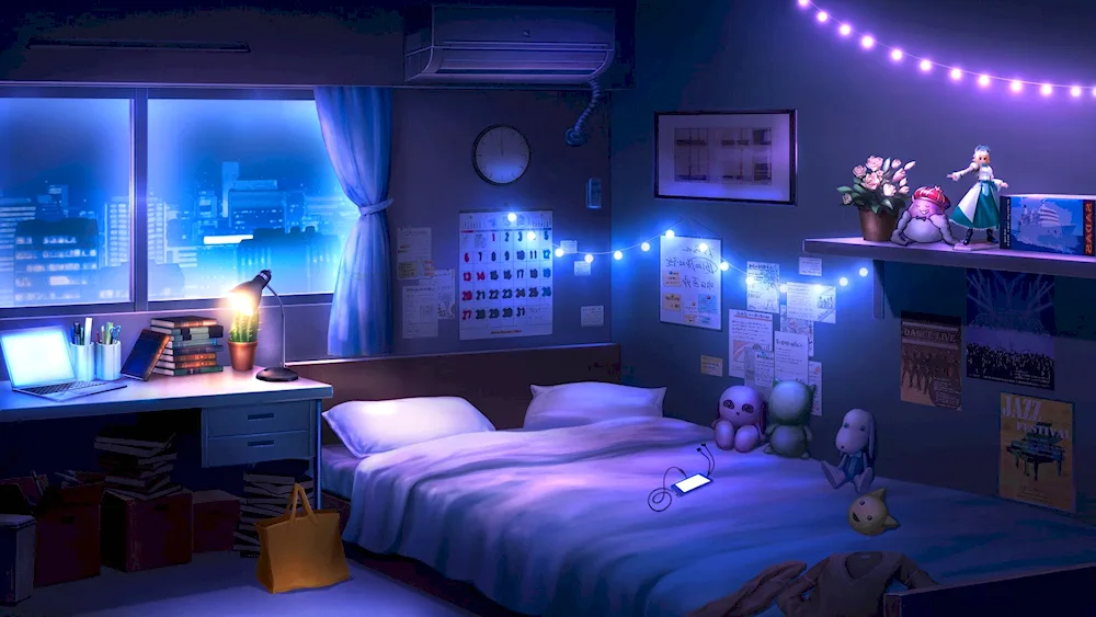 Gacha Life Night Bedroom