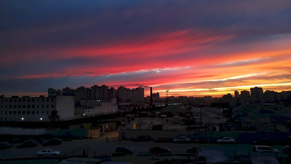 Dormitory neighbourhoods in the evening