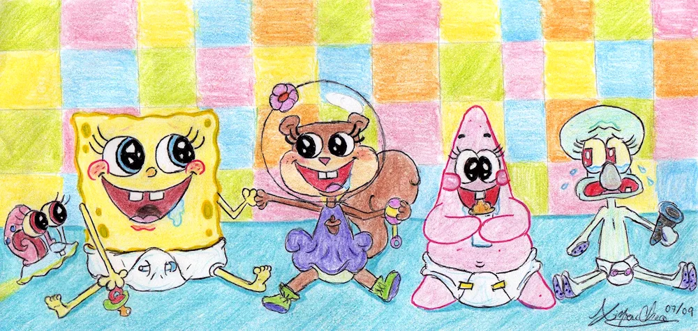 SpongeBob Patrick and Sandy