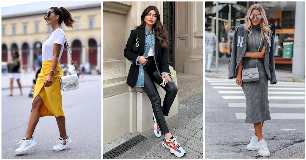 Sporty style with sneakers