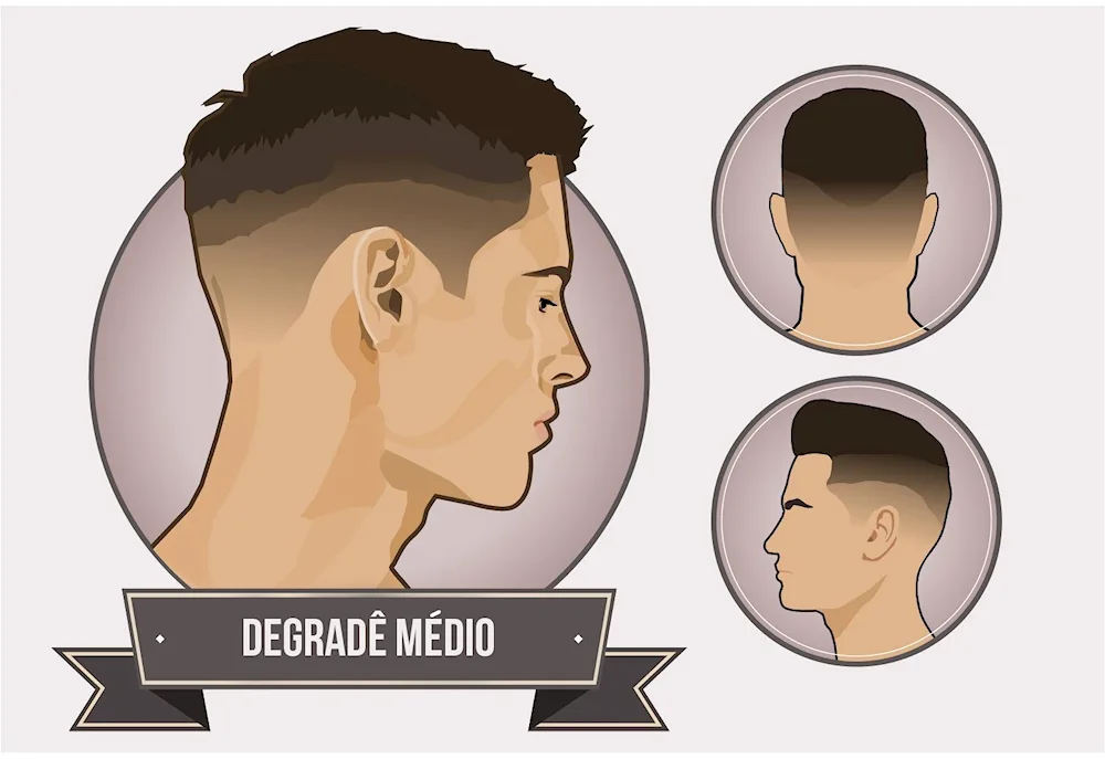 Mid fade haircut for men