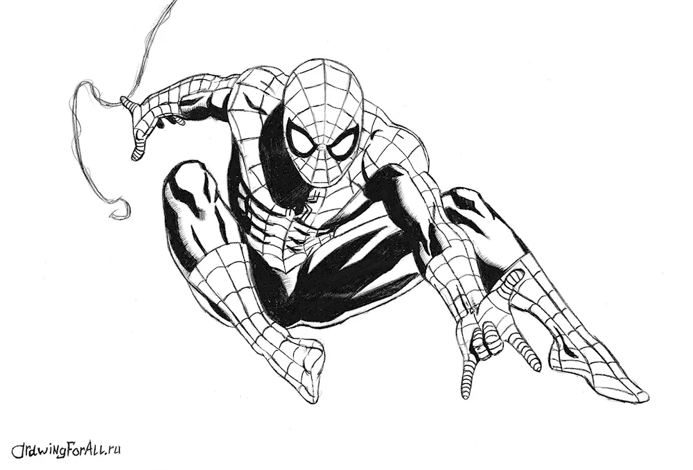 Drawing Marvel spider-man