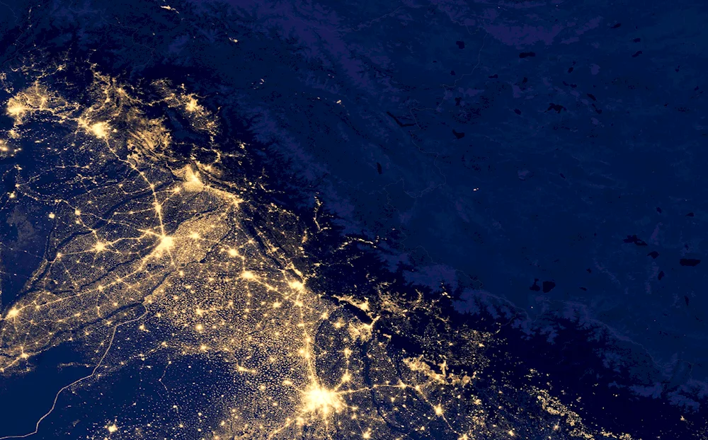 Los Angeles night from space