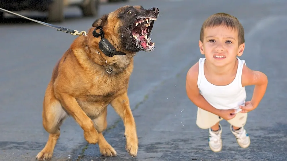 German shepherd dog grinning