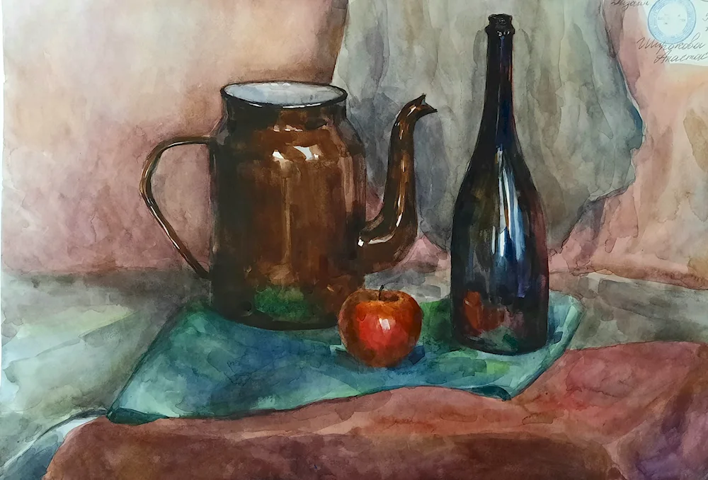 Stankovskaya painting on the easel