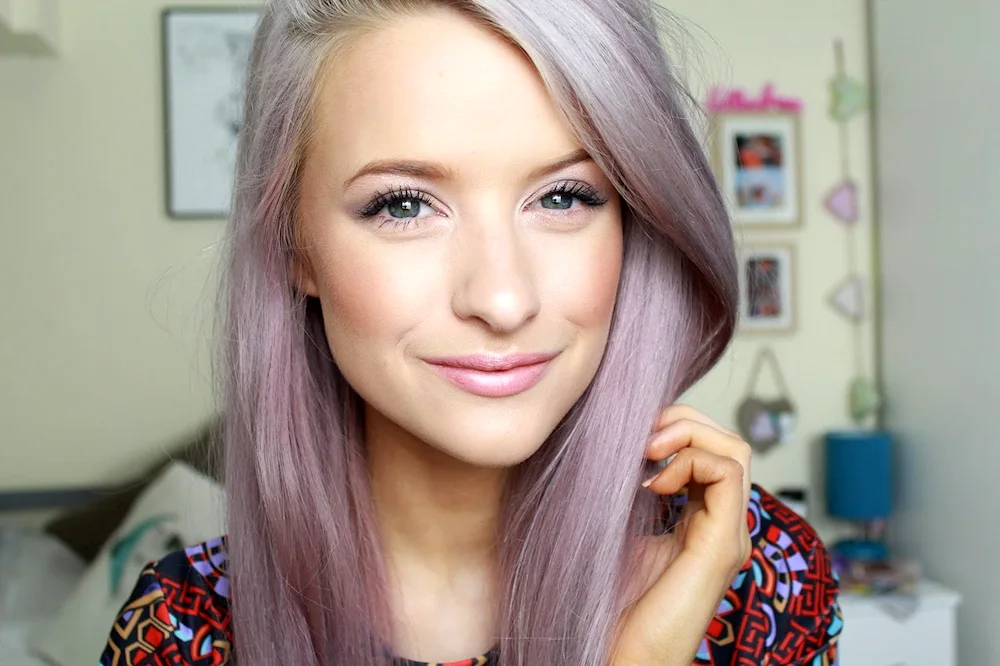 Purple chocolate balayage