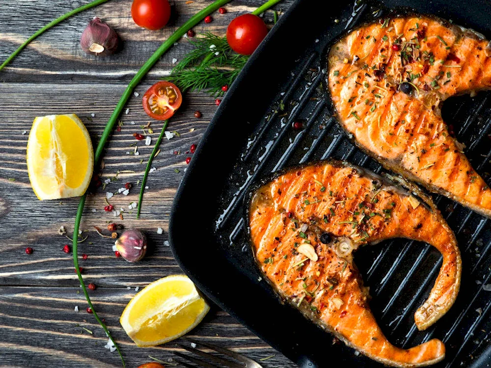 Jamie Oliver's salmon steak