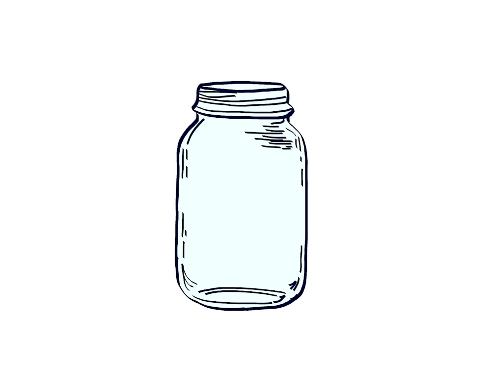 Glass jar colouring