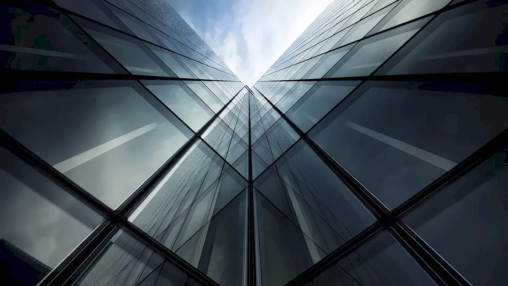 Glass building