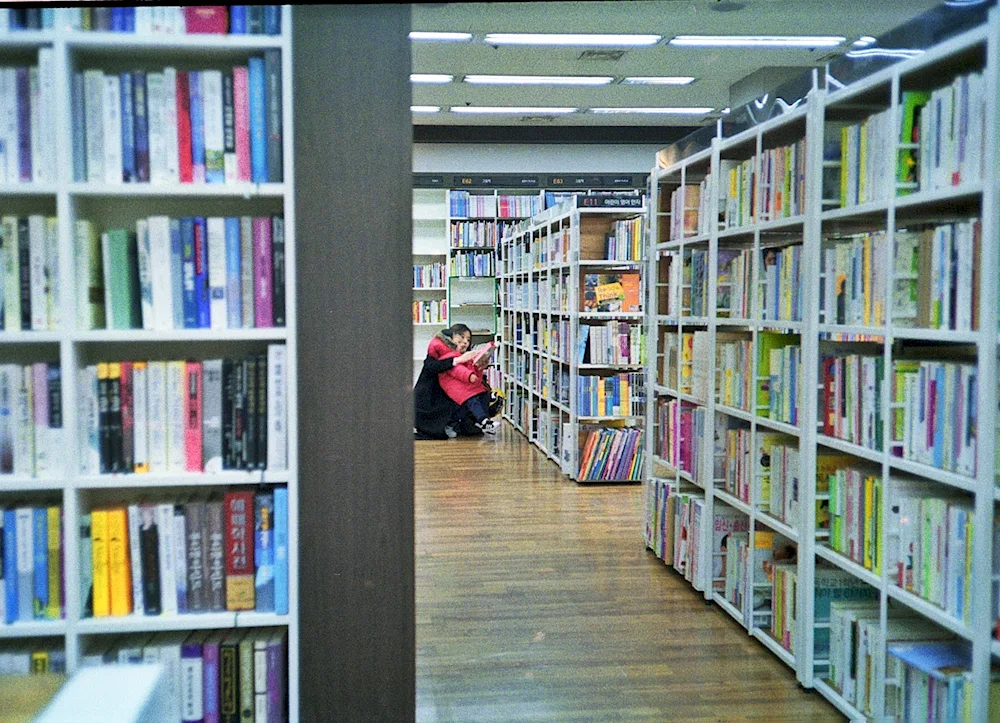 Library shelves for library