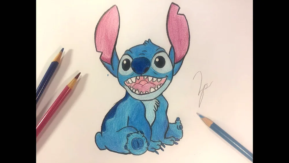 Toothless dragon and Stitch
