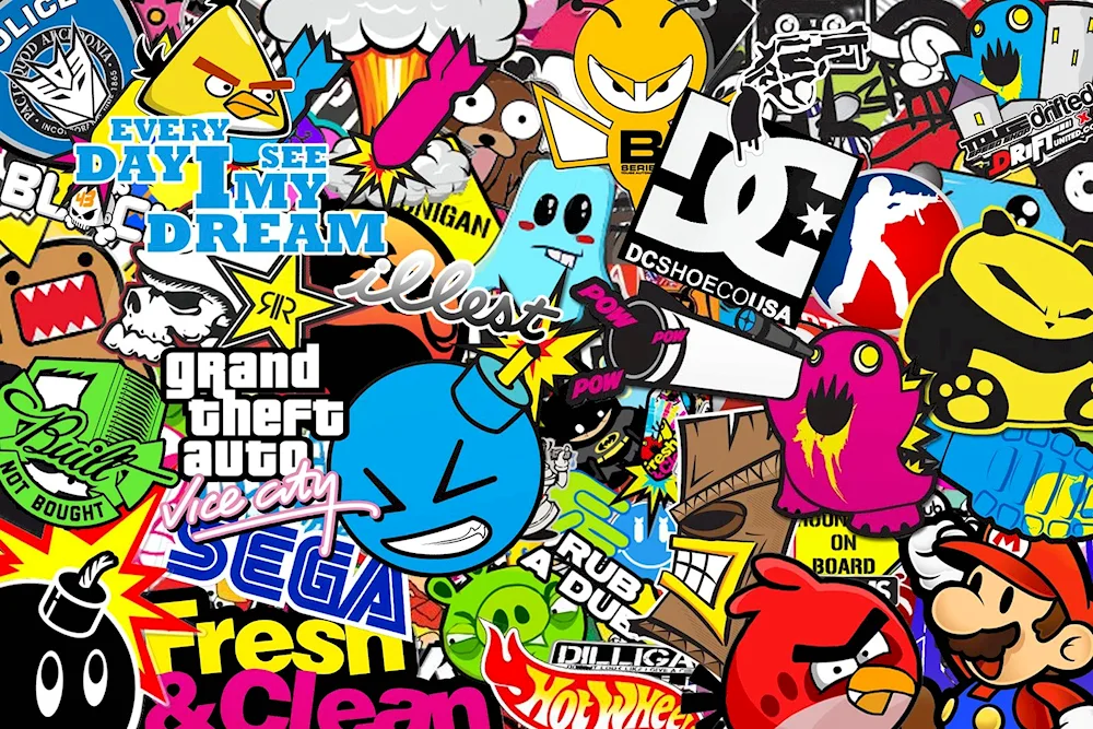 Sticker sticker sticker