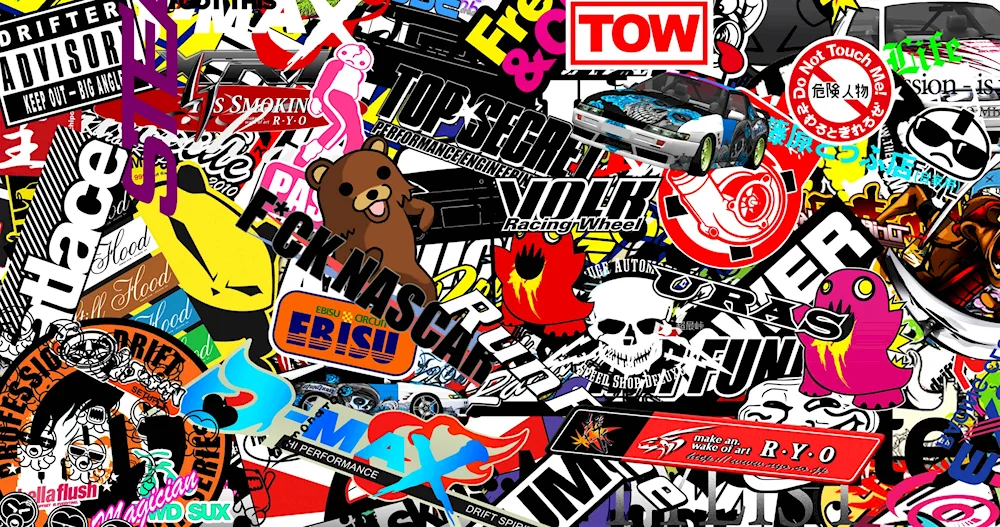 Black and white stickers