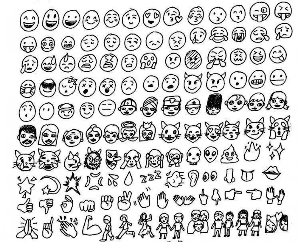Drawing emoticons for drawing