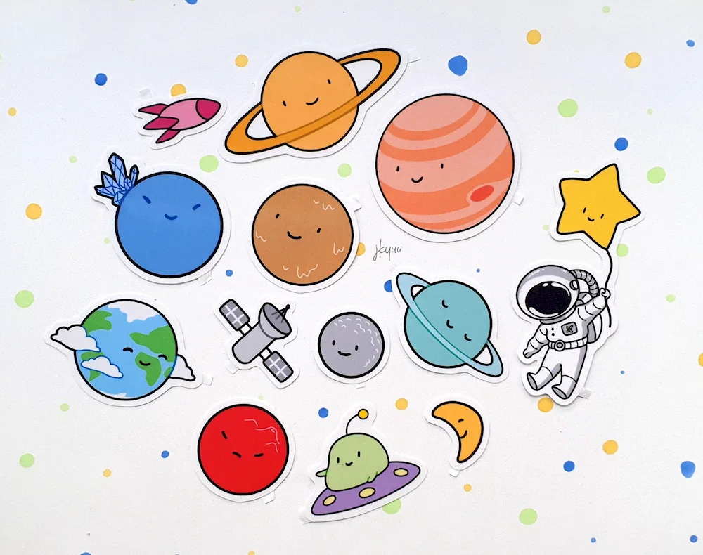 Planets stickers