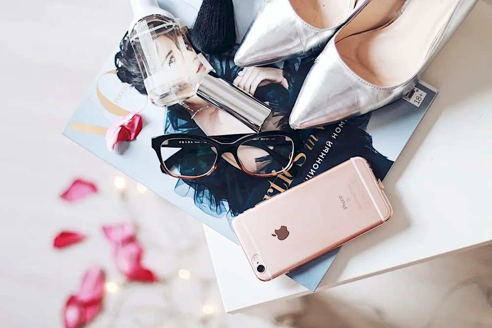 A man with a phone in Flat Lay