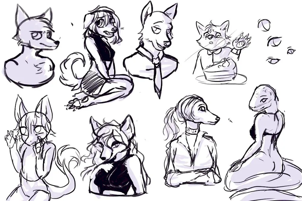 Furry drawing style