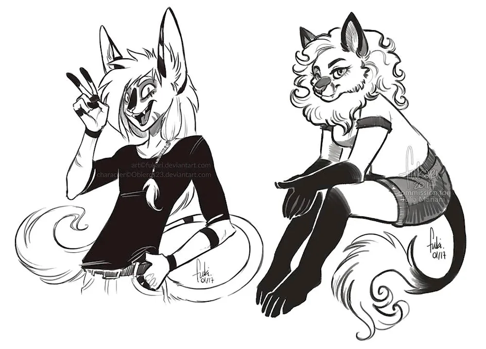 Furry drawing style
