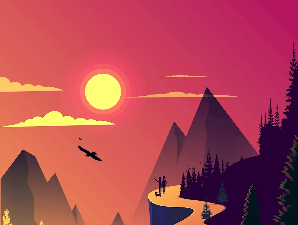 Stylised landscape