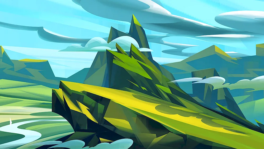 Stylised landscape