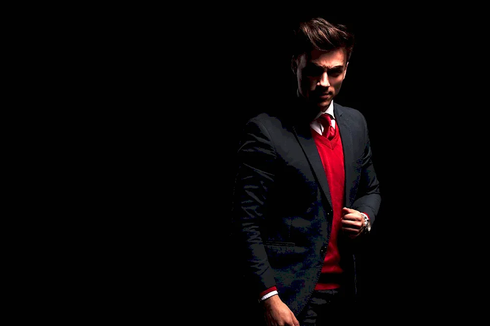 Stylish man on a dark background