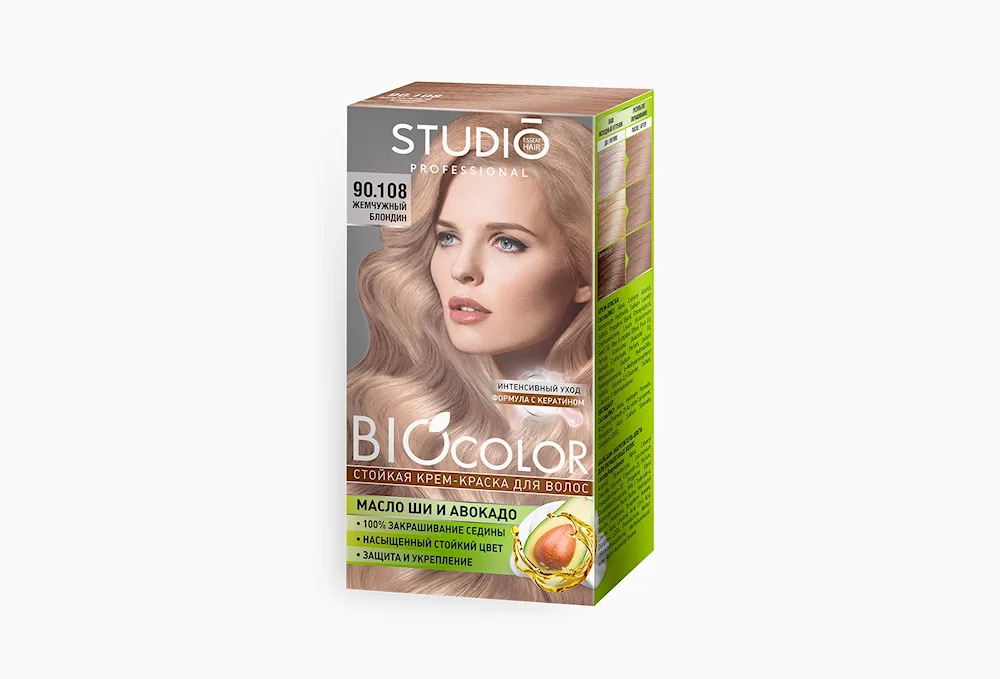 Stable cream hair dye Studio professional Essem hair 4.4