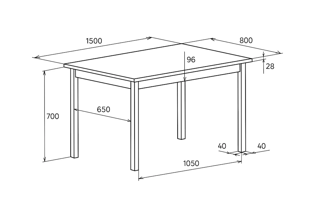 Wooden table outdoors