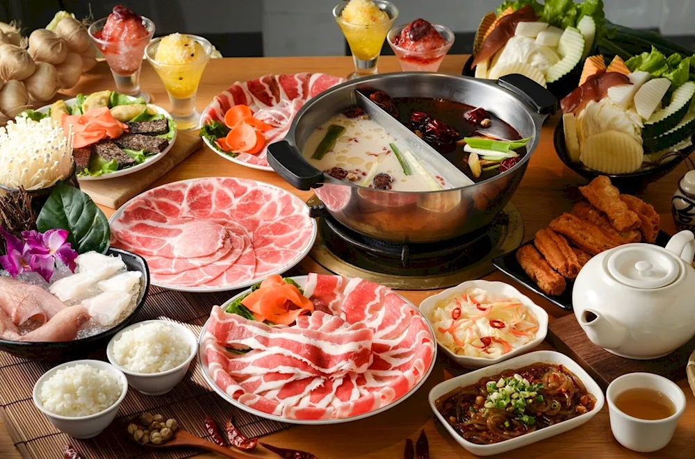 Beautiful table with food