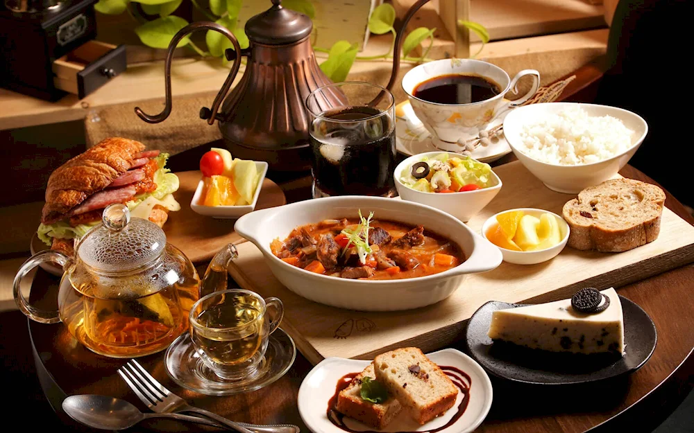 A table of food