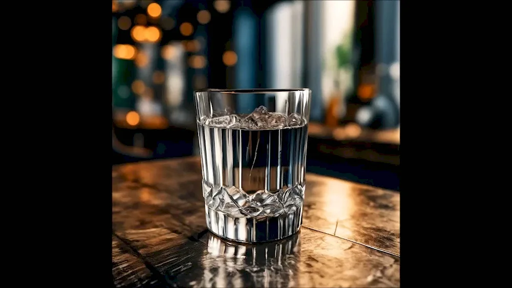 A vodka shot glass