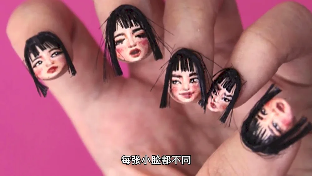 Characters on nails