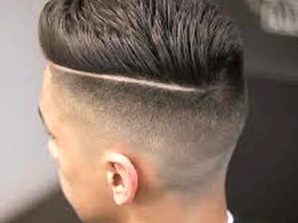 Pompadour undercut haircut