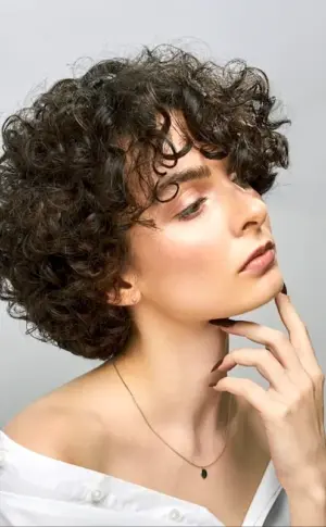 Bob Garson haircut for curly hair