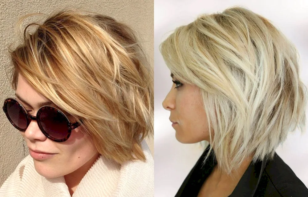 Graduated Bob haircut for medium hair