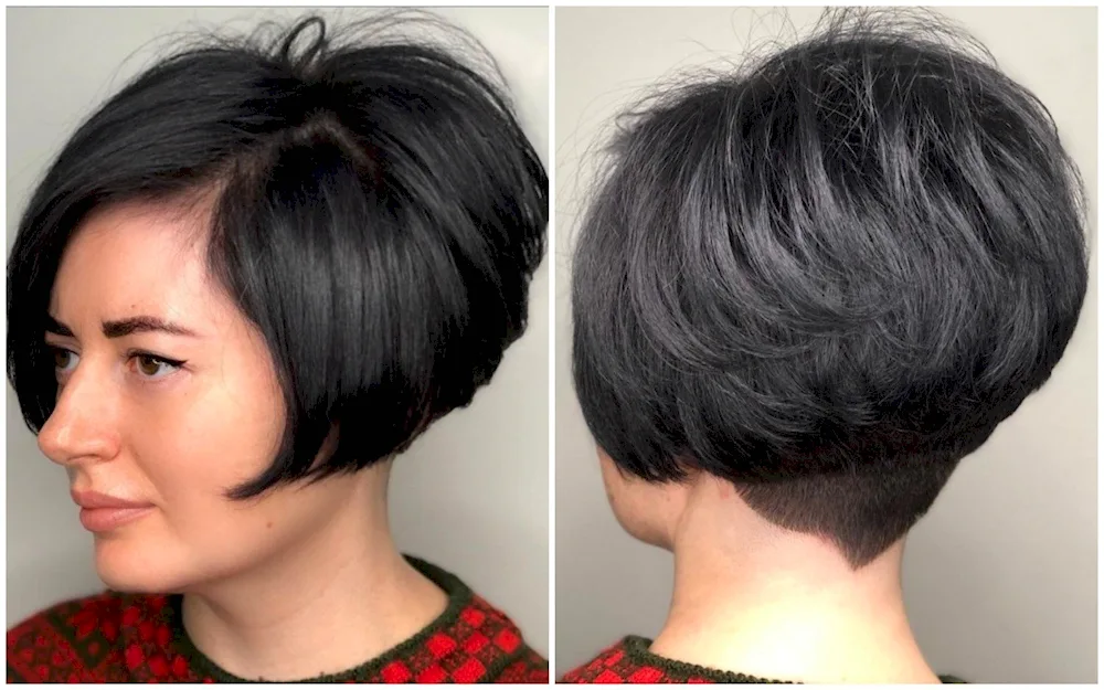 Bob haircut- Short legged bob bob bob with graduated asymmetry