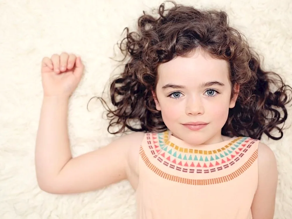 Curly haircut for girl hair