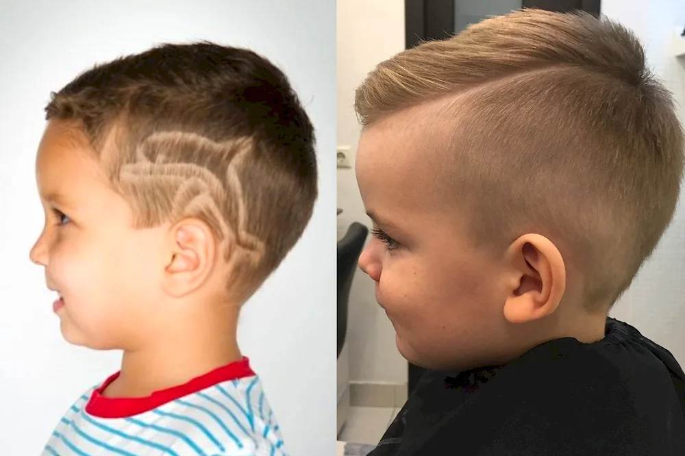 Boy haircuts for boys with a pattern