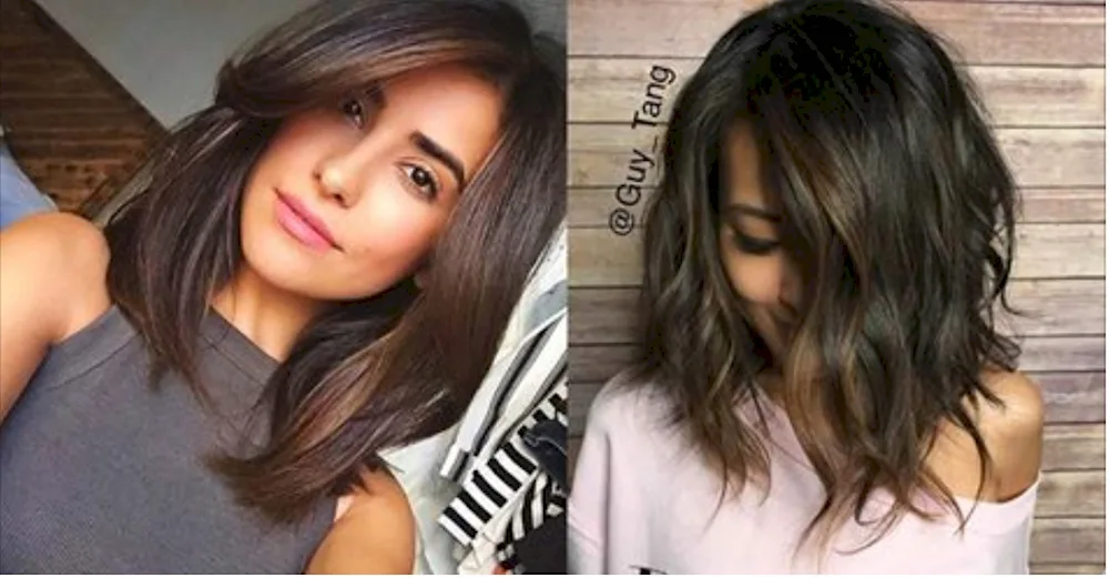 Blonde haircut without bangs