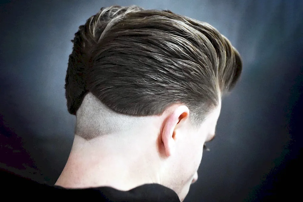 Slick back hairstyle