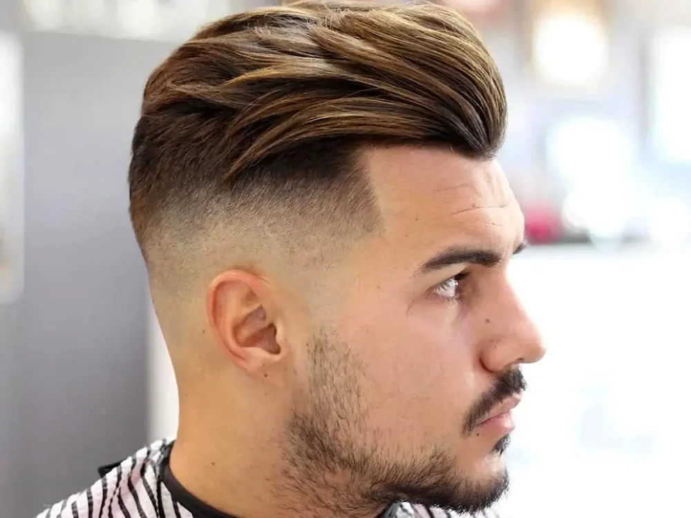 Barber fade haircut