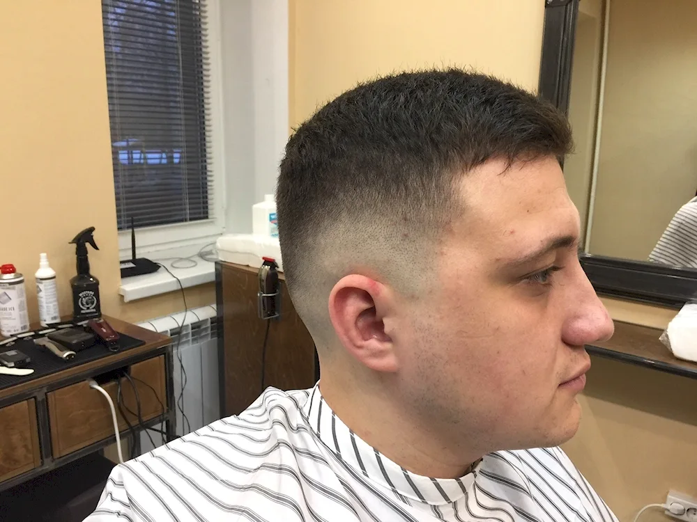 Fade half-box haircut